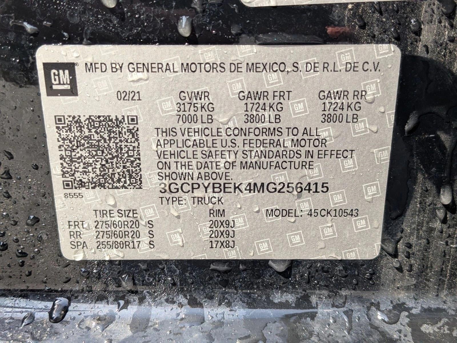 2021 Chevrolet Silverado 1500 Crew Cab Short Box 4-Wheel Drive Custom