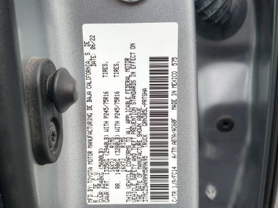 2022 Toyota Tacoma 4WD 4WD SR5 Double Cab 5' Bed V6 AT (GS)