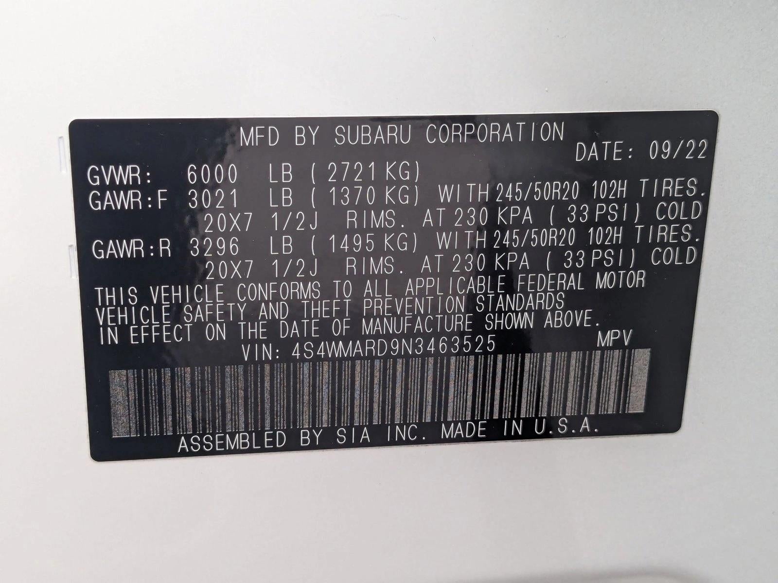 2022 Subaru Ascent Touring 7-Passenger