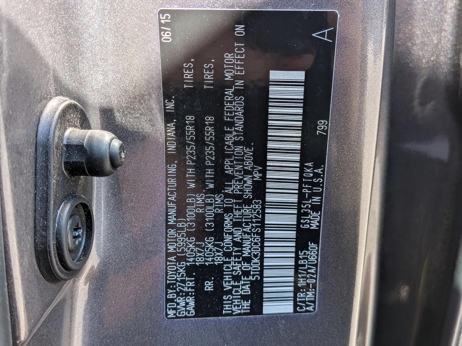 2015 Toyota Sienna 5dr 7-Pass Van Ltd Premium AWD (Natl)