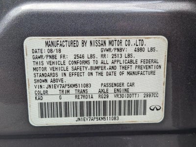 2019 INFINITI Q50 3.0t LUXE RWD