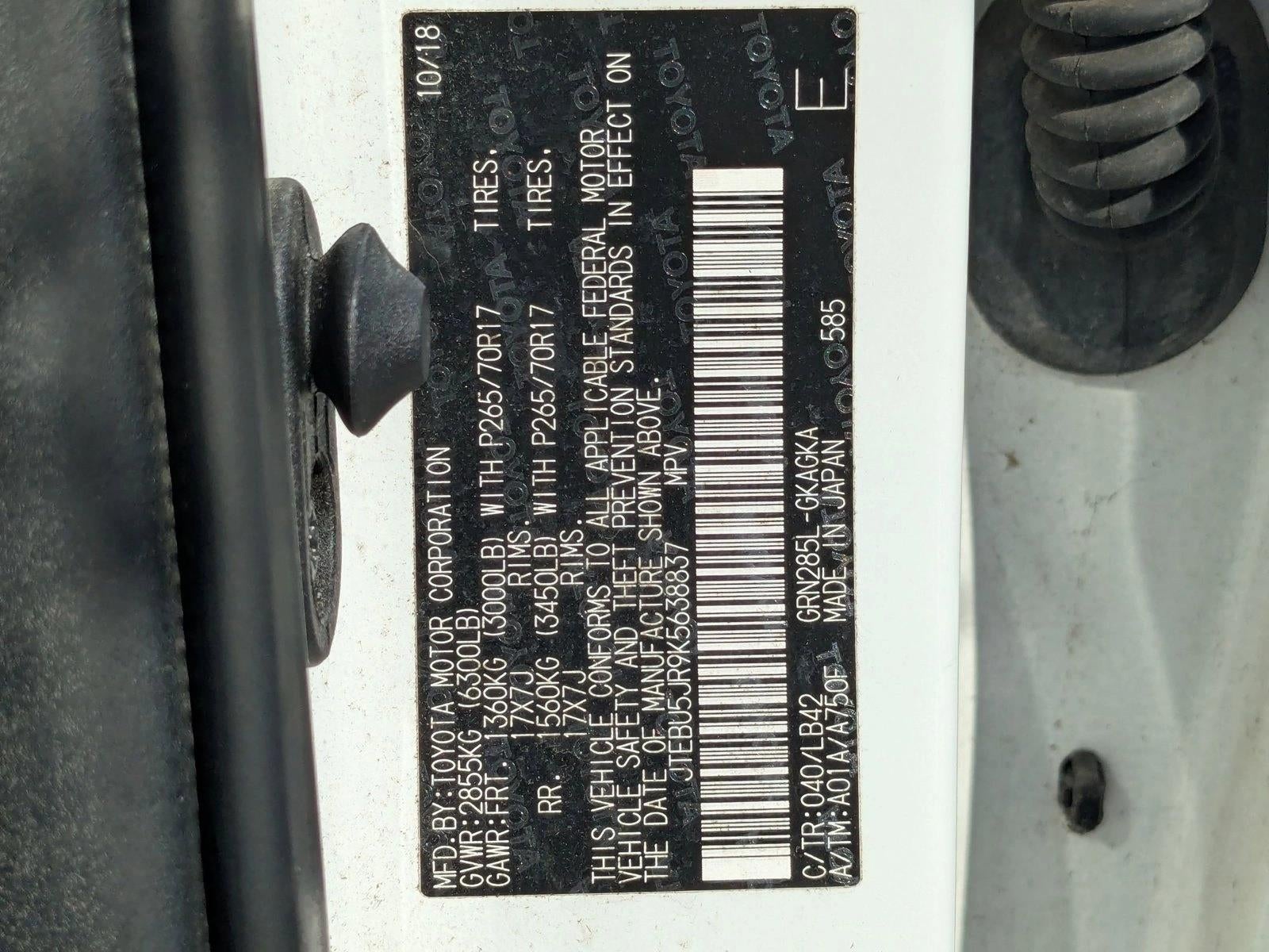 2019 Toyota 4Runner SR5 Premium 4WD (Natl)