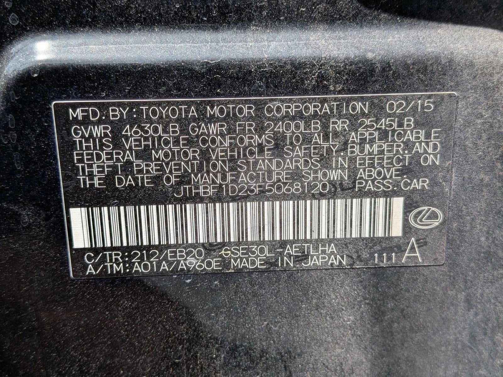 2015 Lexus IS 250 4dr Sport Sdn RWD