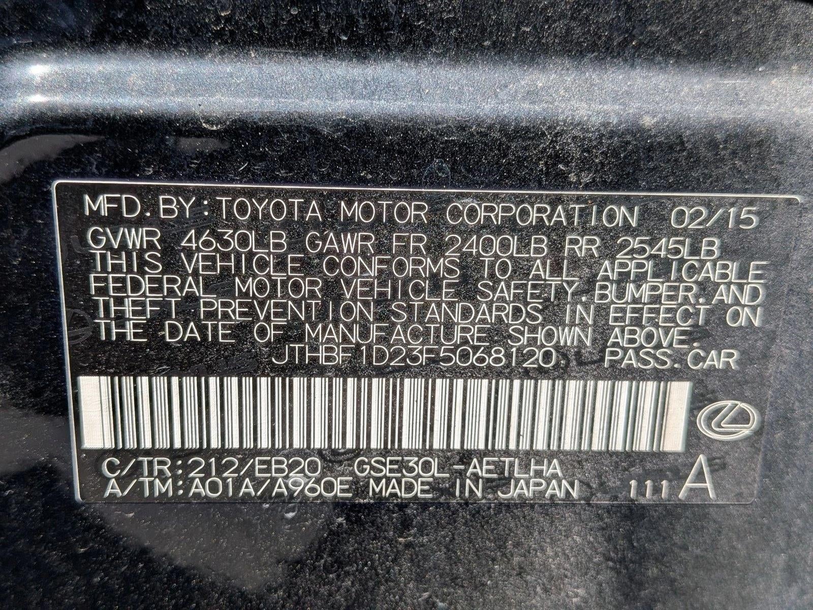 2015 Lexus IS 250 4dr Sport Sdn RWD