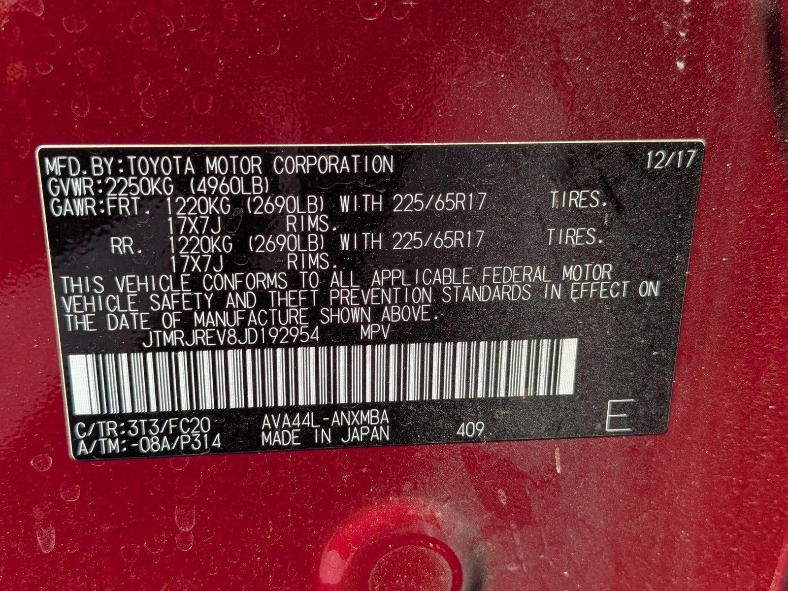 2018 Toyota RAV4 Hybrid XLE AWD (Natl)