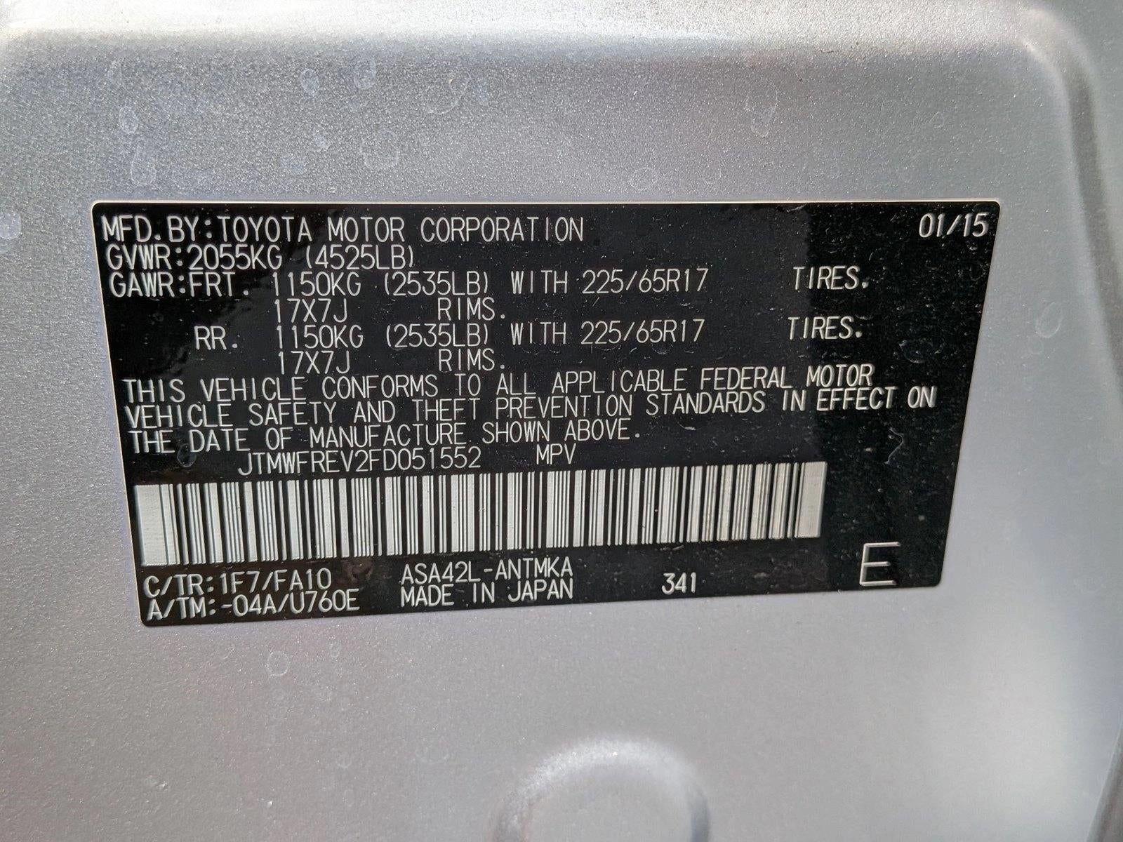 2015 Toyota RAV4 FWD 4dr XLE (GS)