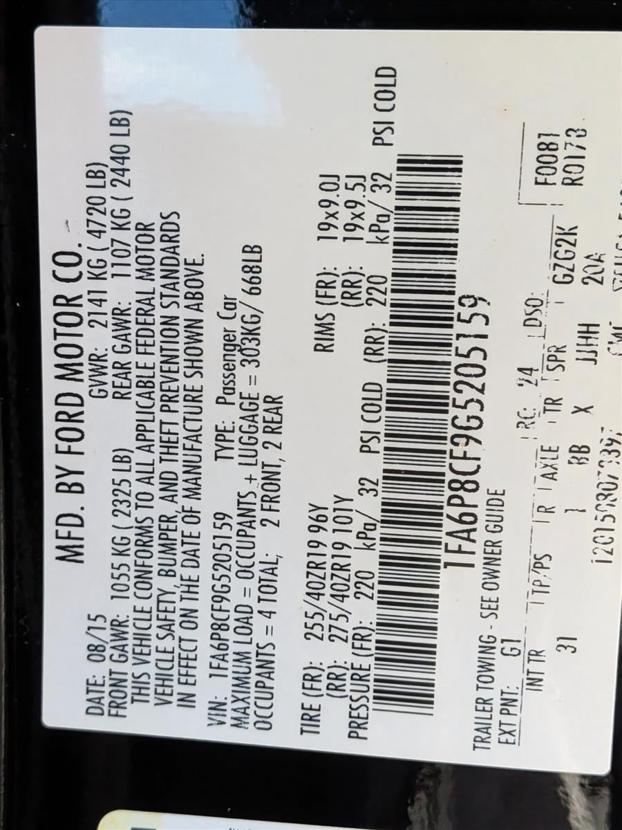 2016 Ford Mustang 2dr Fastback GT