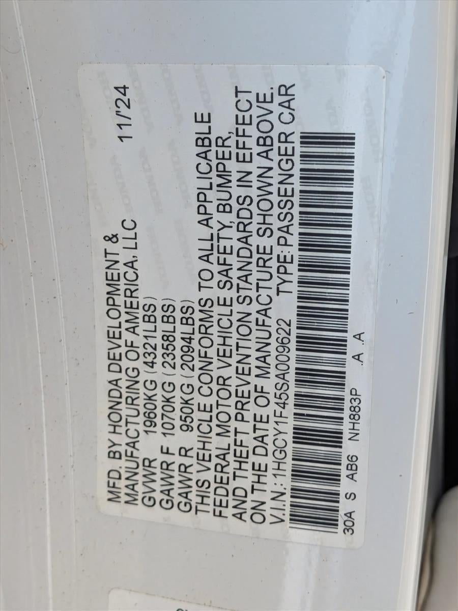 2025 Honda Accord Sedan SE CVT