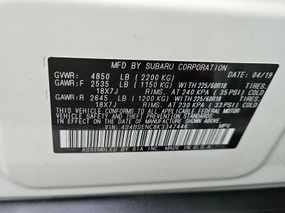 2019 Subaru Outback 3.6R Limited