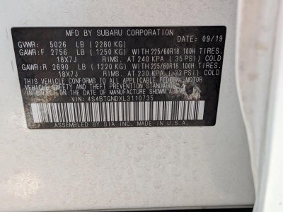 2020 Subaru Outback Limited XT CVT