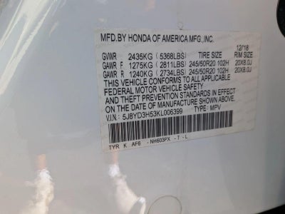 2019 Acura MDX FWD w/Technology Pkg