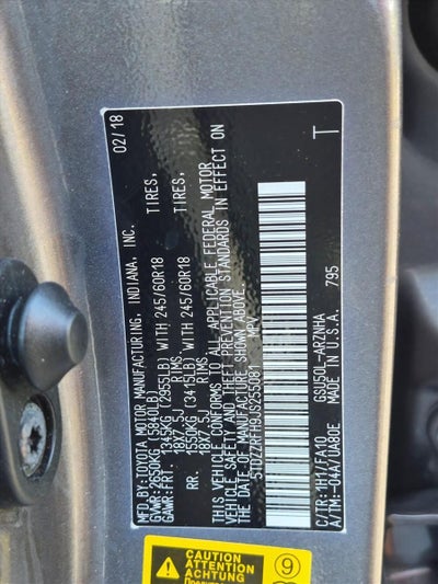 2018 Toyota Highlander LE Plus V6 FWD (SE)