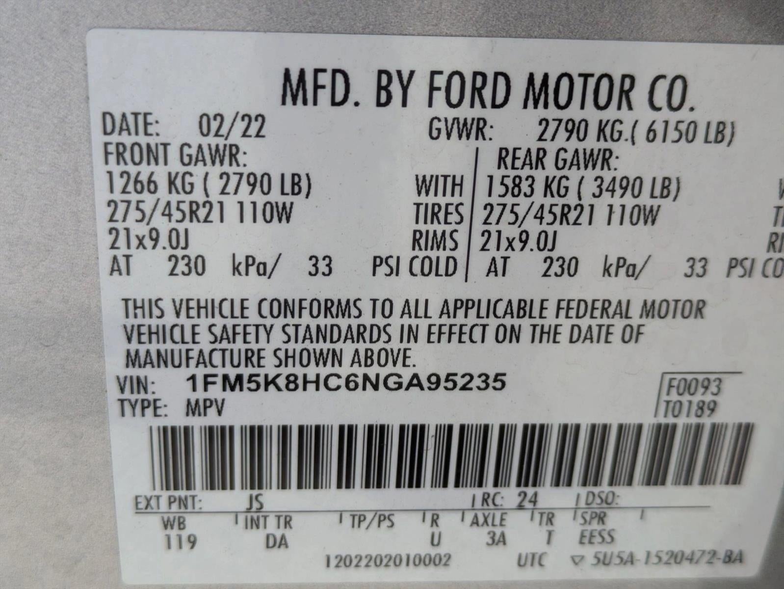 2022 Ford Explorer Platinum 4WD