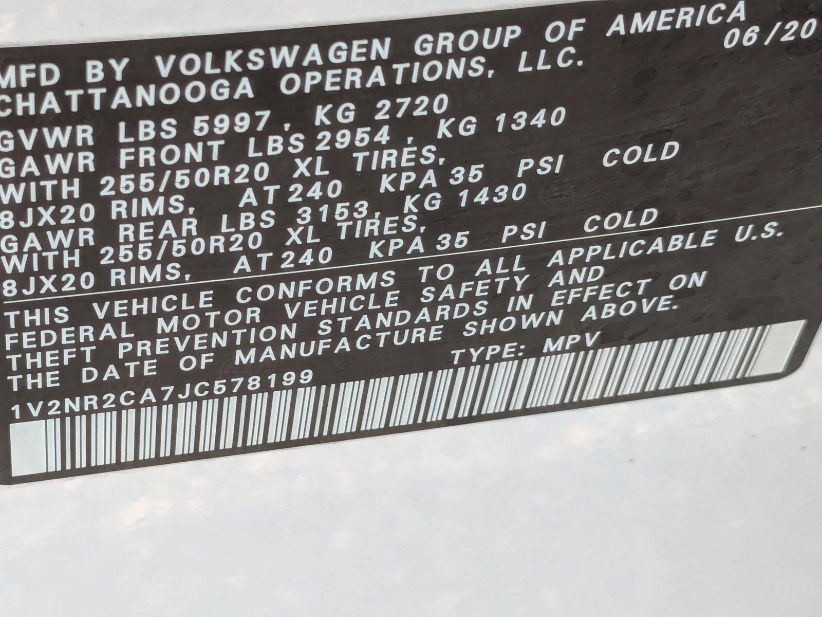 2018 Volkswagen Atlas 3.6L V6 SEL Premium 4MOTION