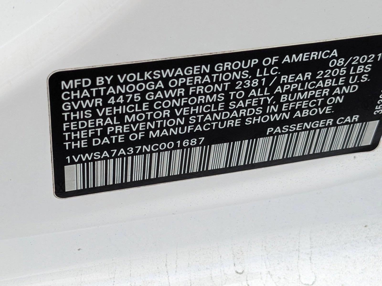 2022 Volkswagen Passat 2.0T SE Auto