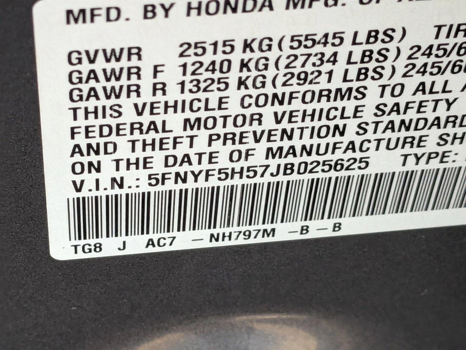 2018 Honda Pilot EX-L 2WD