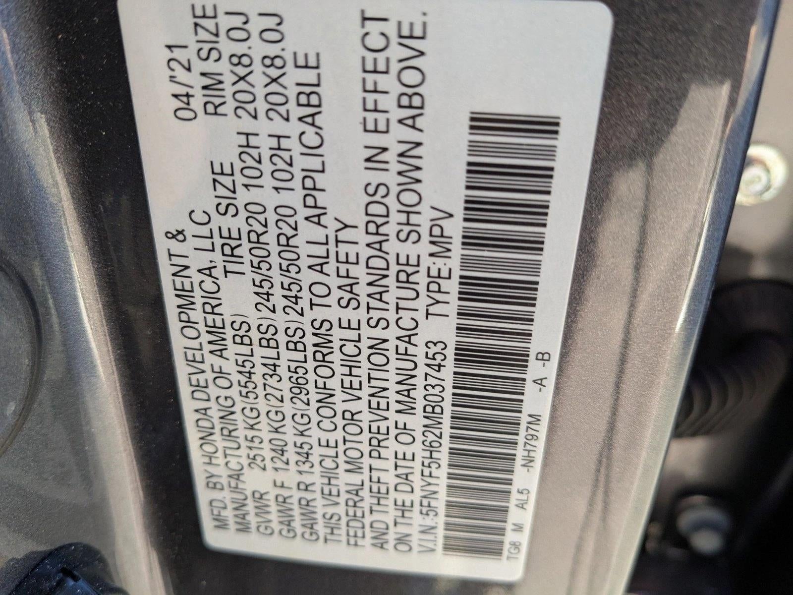 2021 Honda Pilot Touring 7-Passenger 2WD