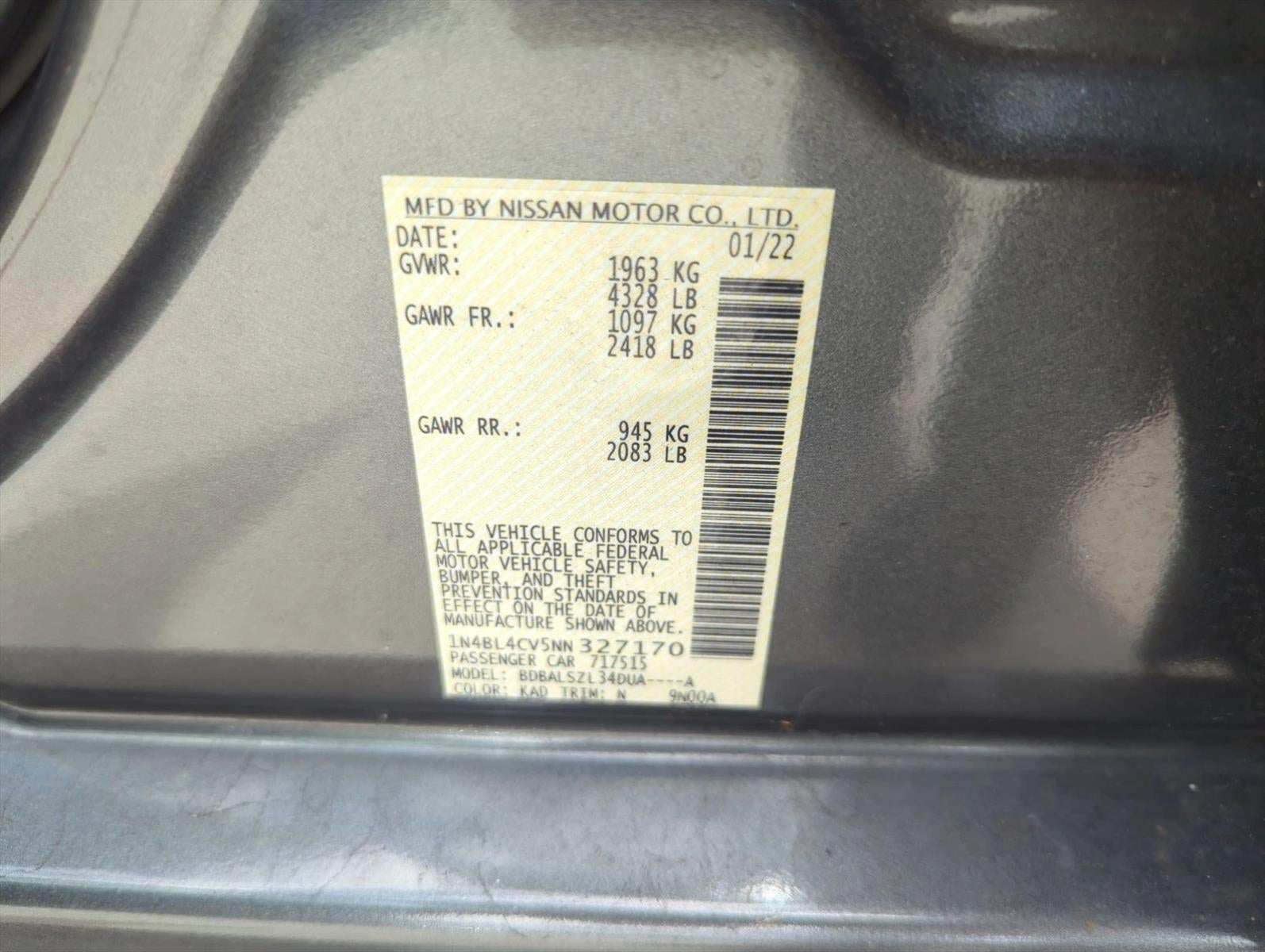 2022 Nissan Altima 2.5 SR Sedan