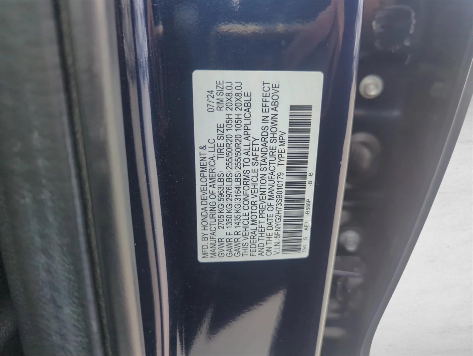 2025 Honda Pilot Touring 2WD