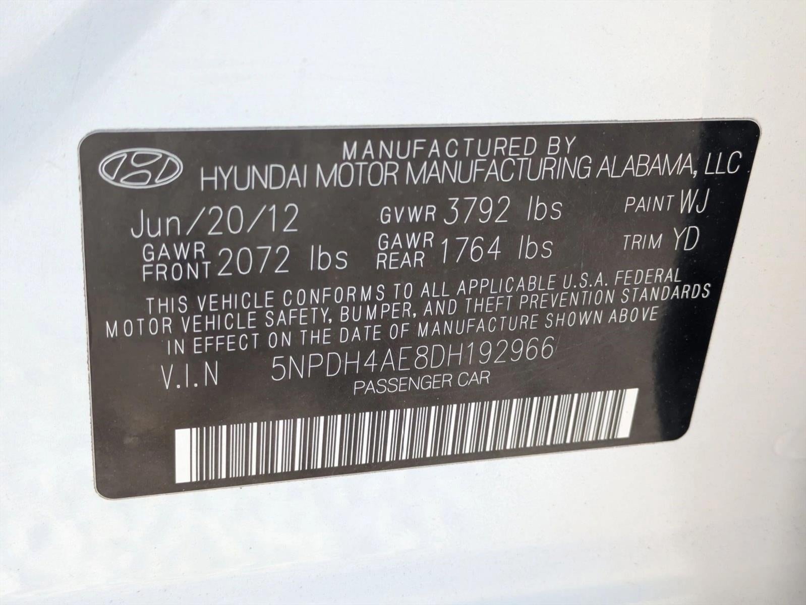 2013 Hyundai ELANTRA 4dr Sdn Auto Limited