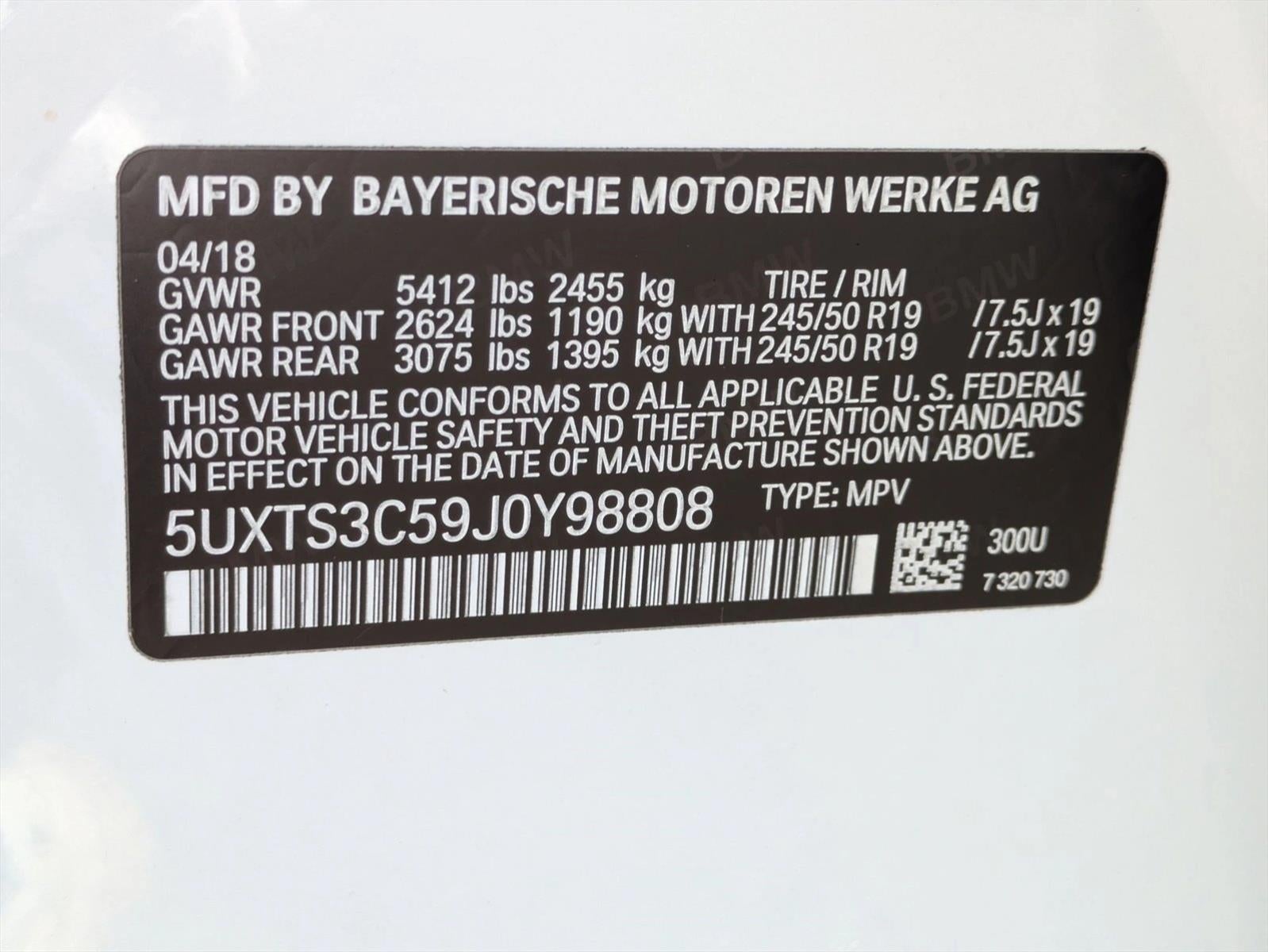 2018 BMW X3 M40i Sports Activity Vehicle