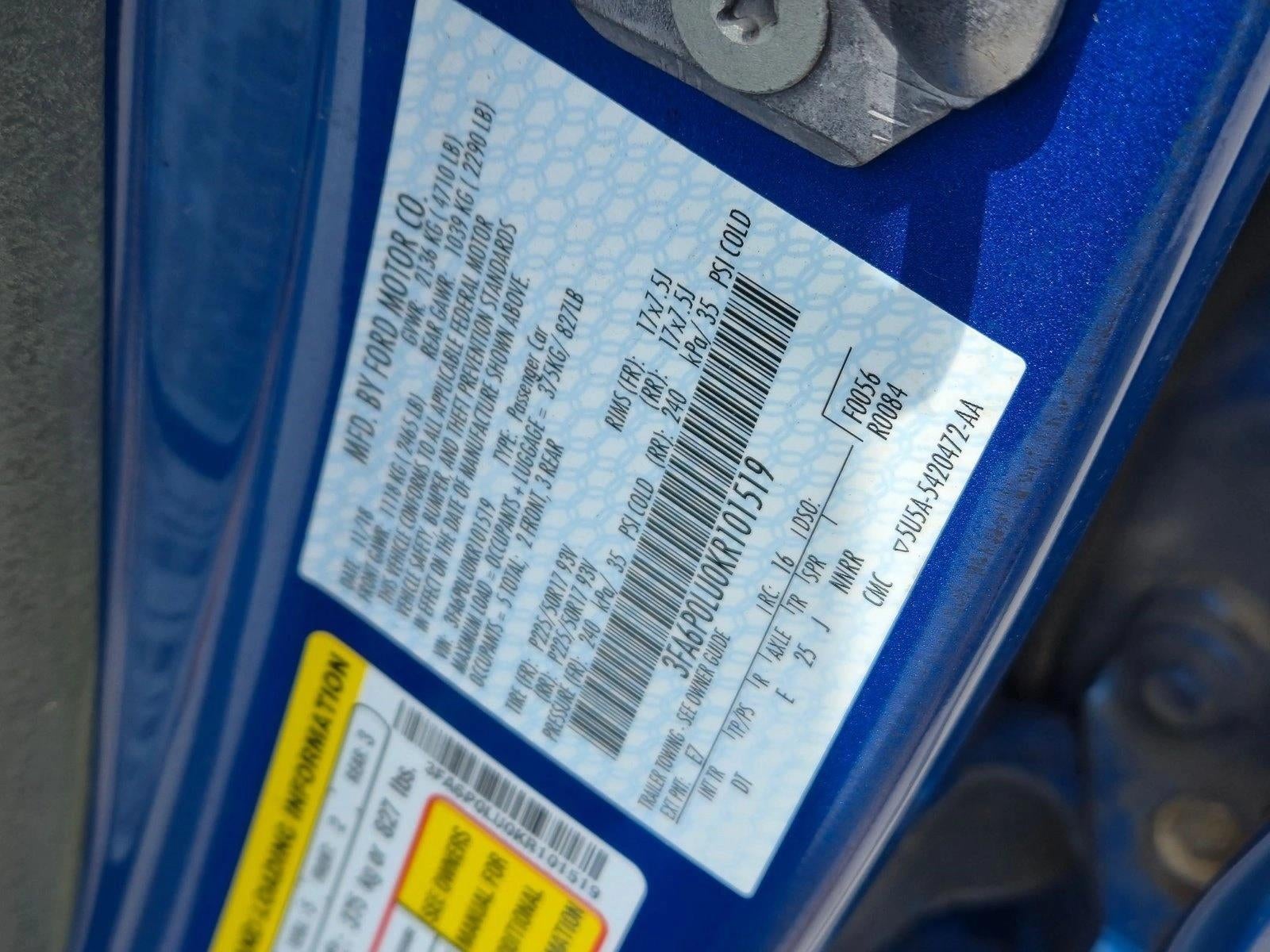 2019 Ford Fusion Hybrid SE FWD
