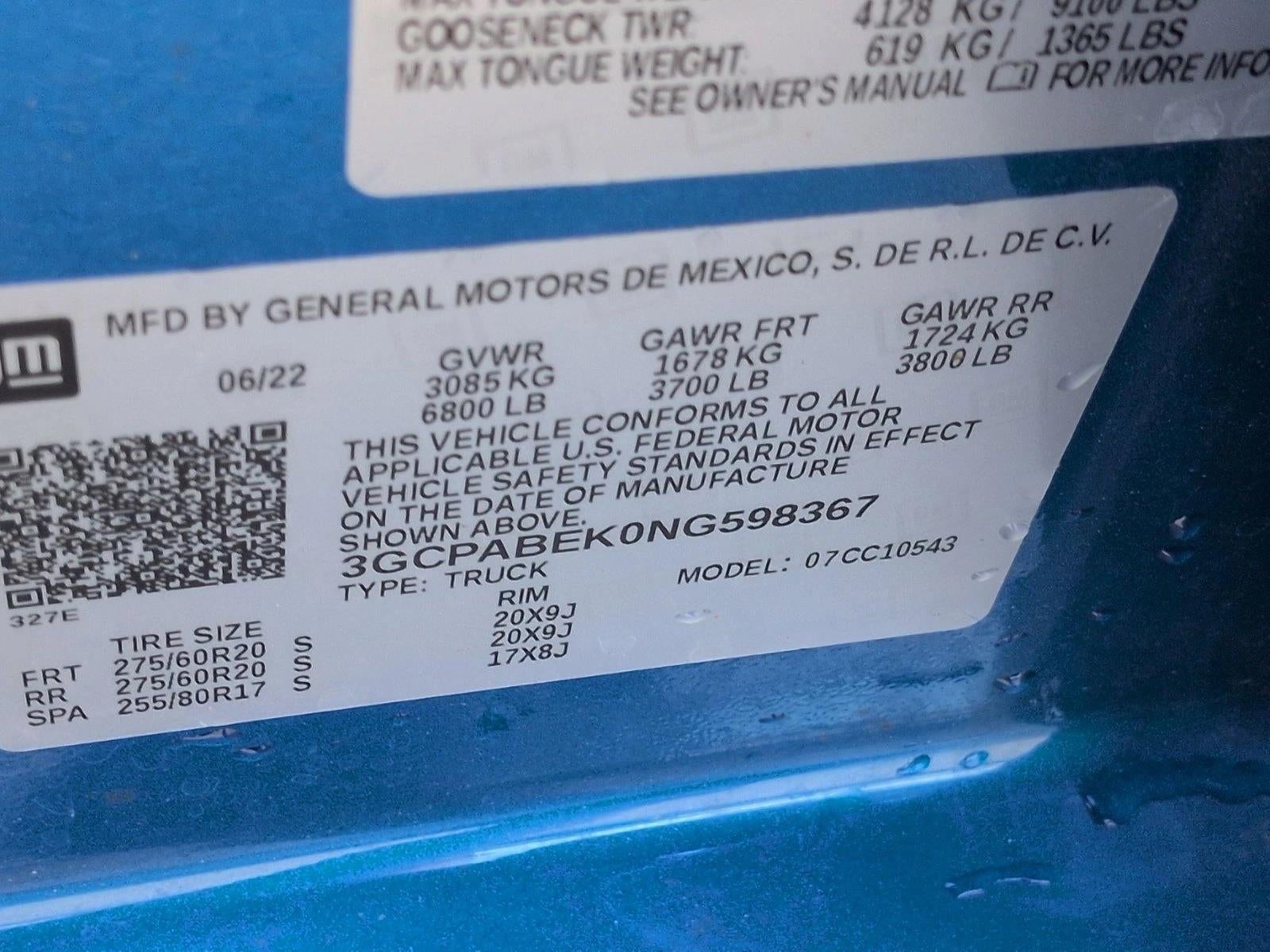 2022 Chevrolet Silverado 1500 Crew Cab Short Box 2-Wheel Drive Custom