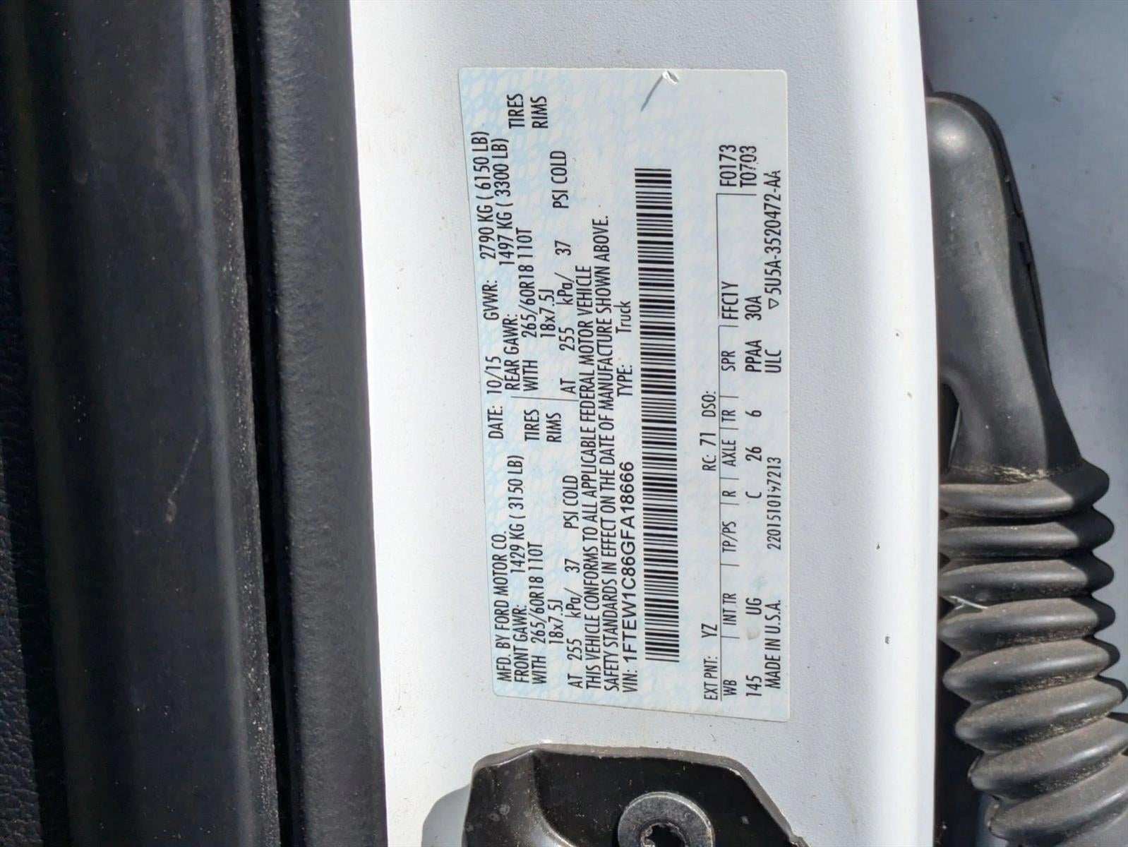 2016 Ford F-150 2WD SuperCrew 5-1/2 Ft Box XLT