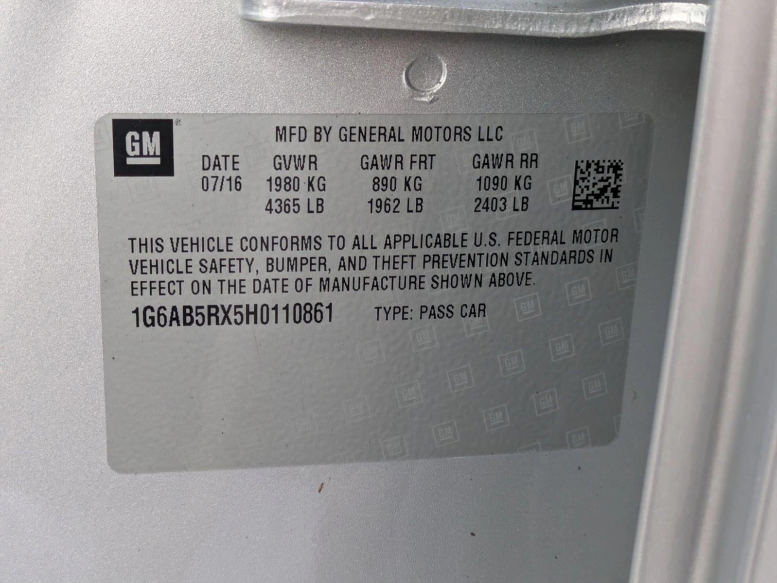 2017 Cadillac ATS Sedan 2.0L I4 RWD Luxury