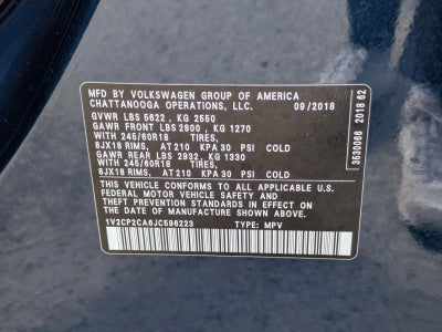 2018 Volkswagen Atlas 2.0T SE FWD