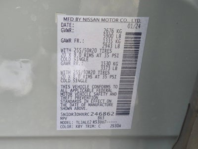 2024 Nissan Pathfinder Platinum 2WD