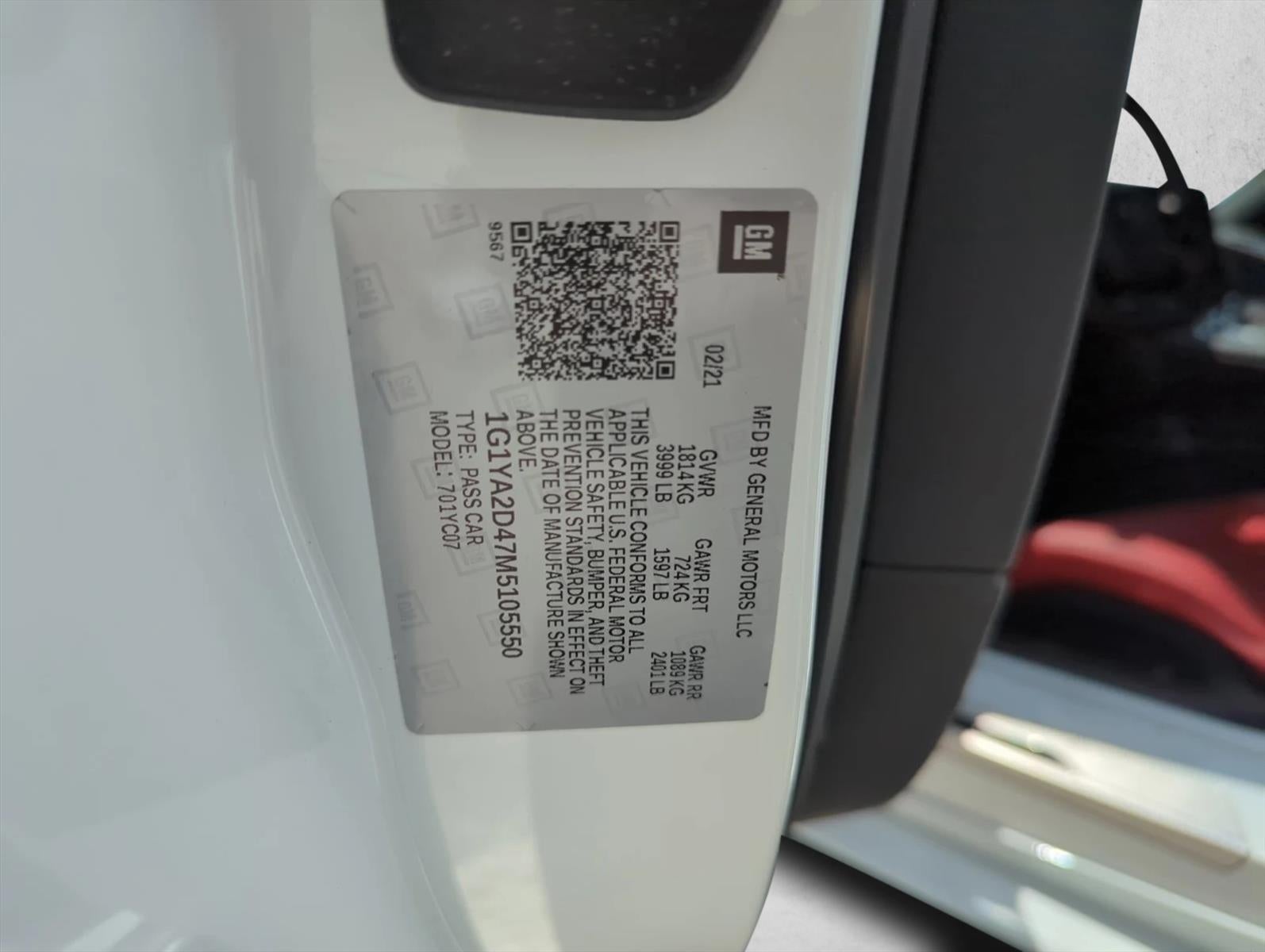 2021 Chevrolet Corvette Stingray Coupe 1LT