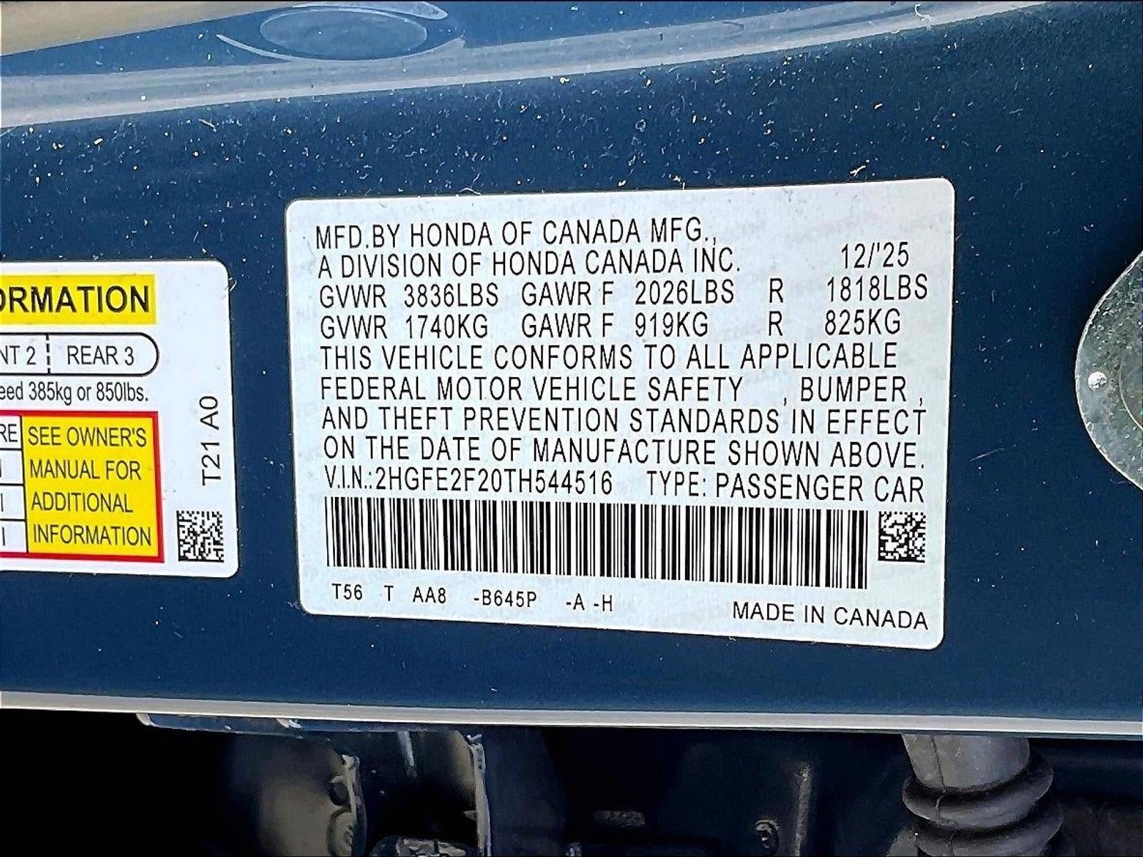 2026 Honda Civic Sedan LX CVT