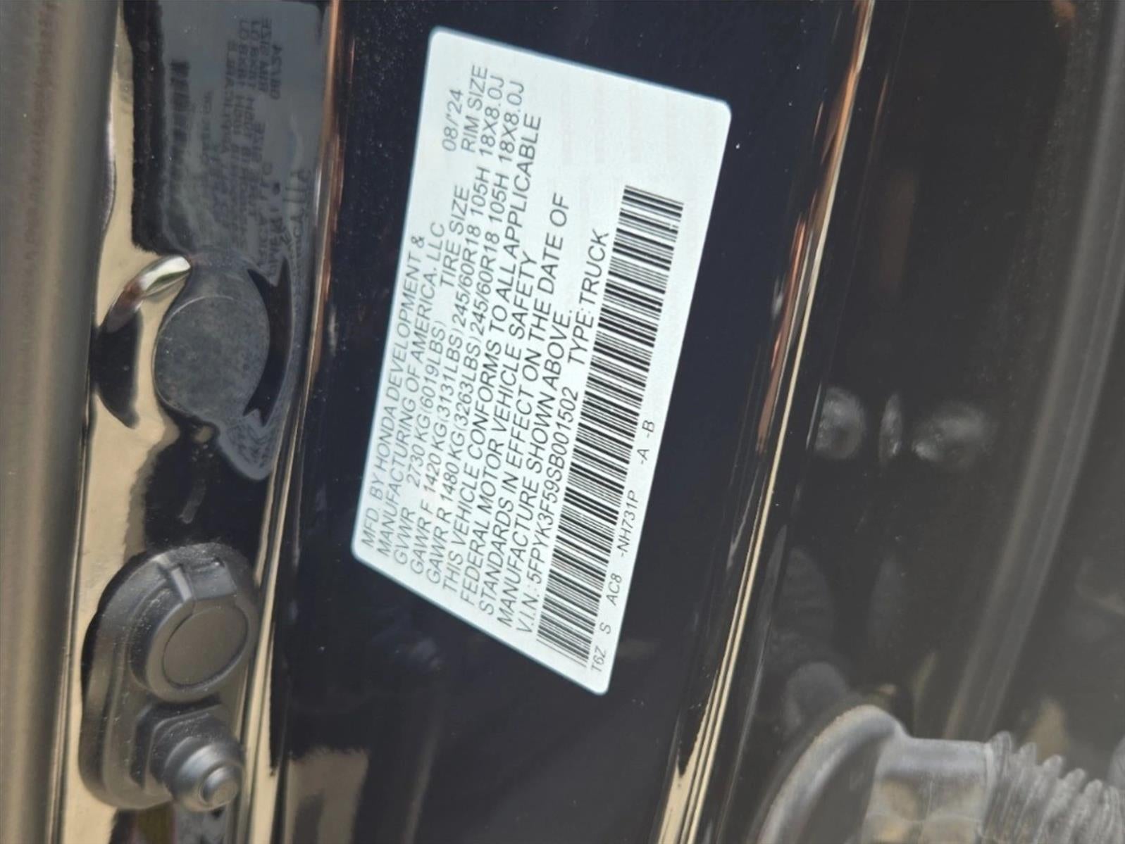 2025 Honda Ridgeline RTL AWD