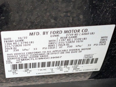 2022 Ford Explorer King Ranch RWD