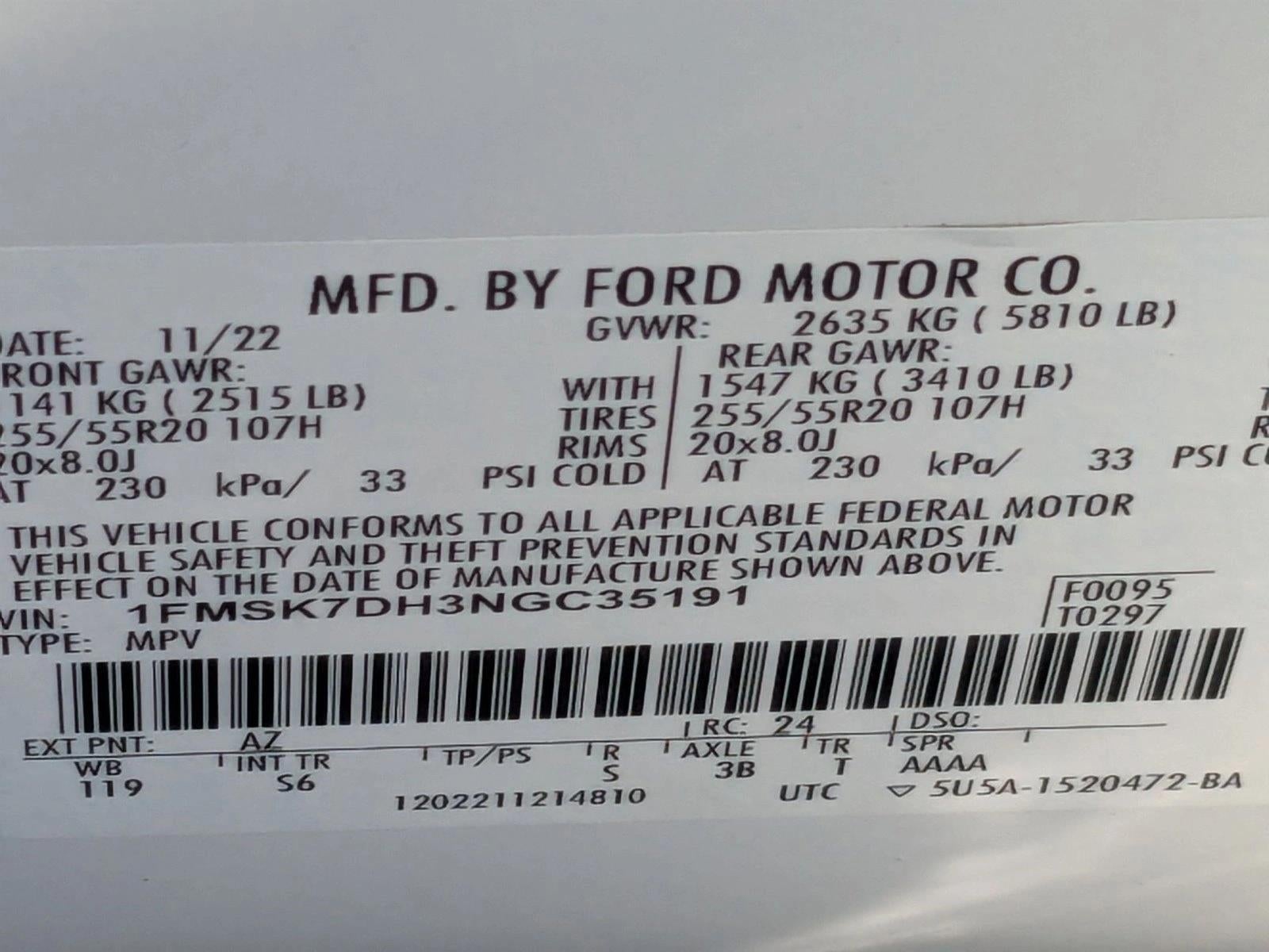 2022 Ford Explorer XLT RWD