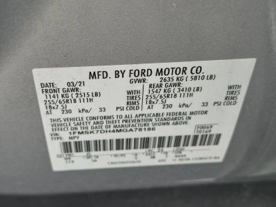 2021 Ford Explorer XLT RWD