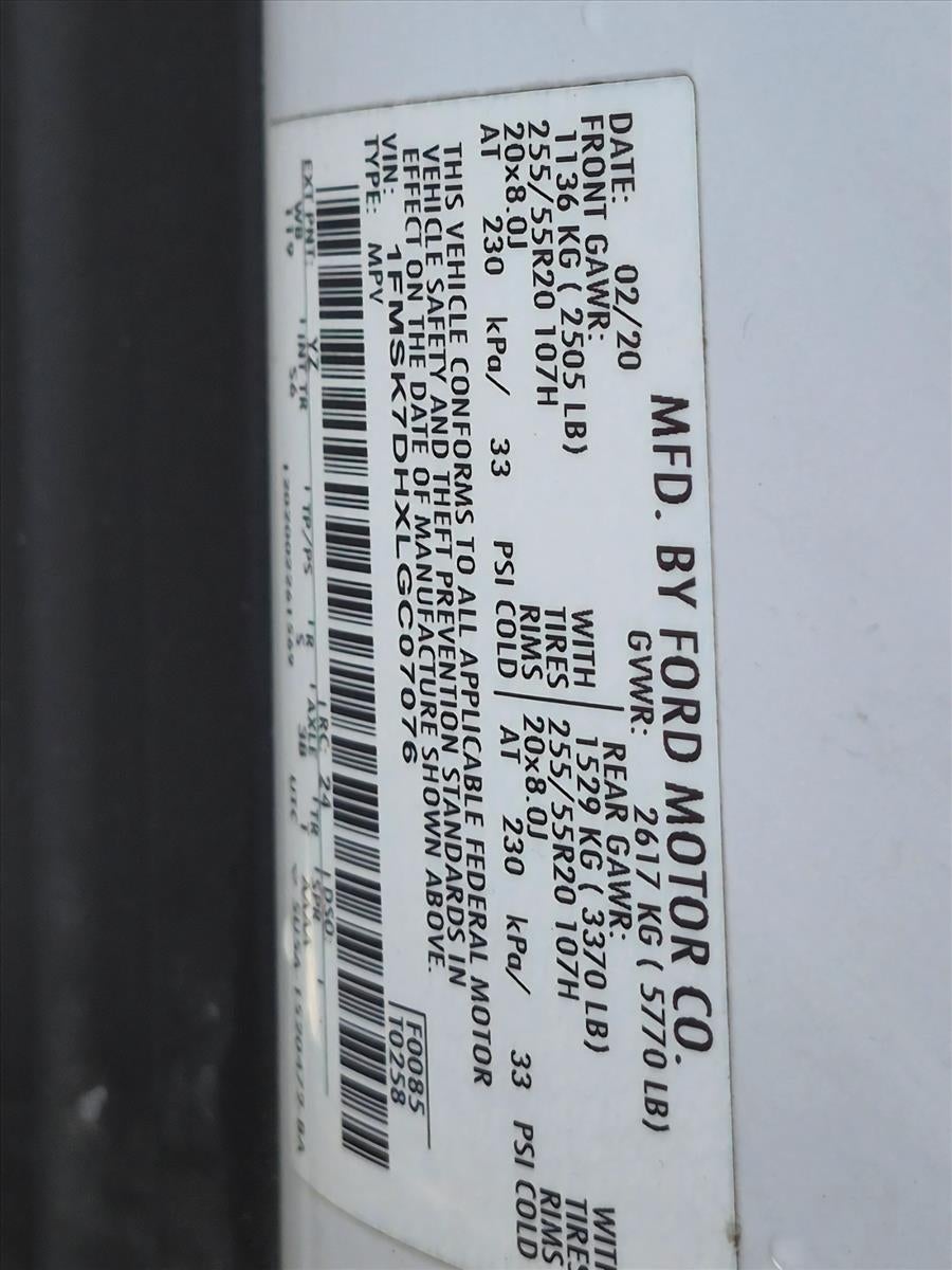 2020 Ford Explorer XLT RWD
