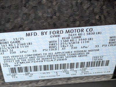 2026 Ford Explorer Active w/200A Pkg RWD