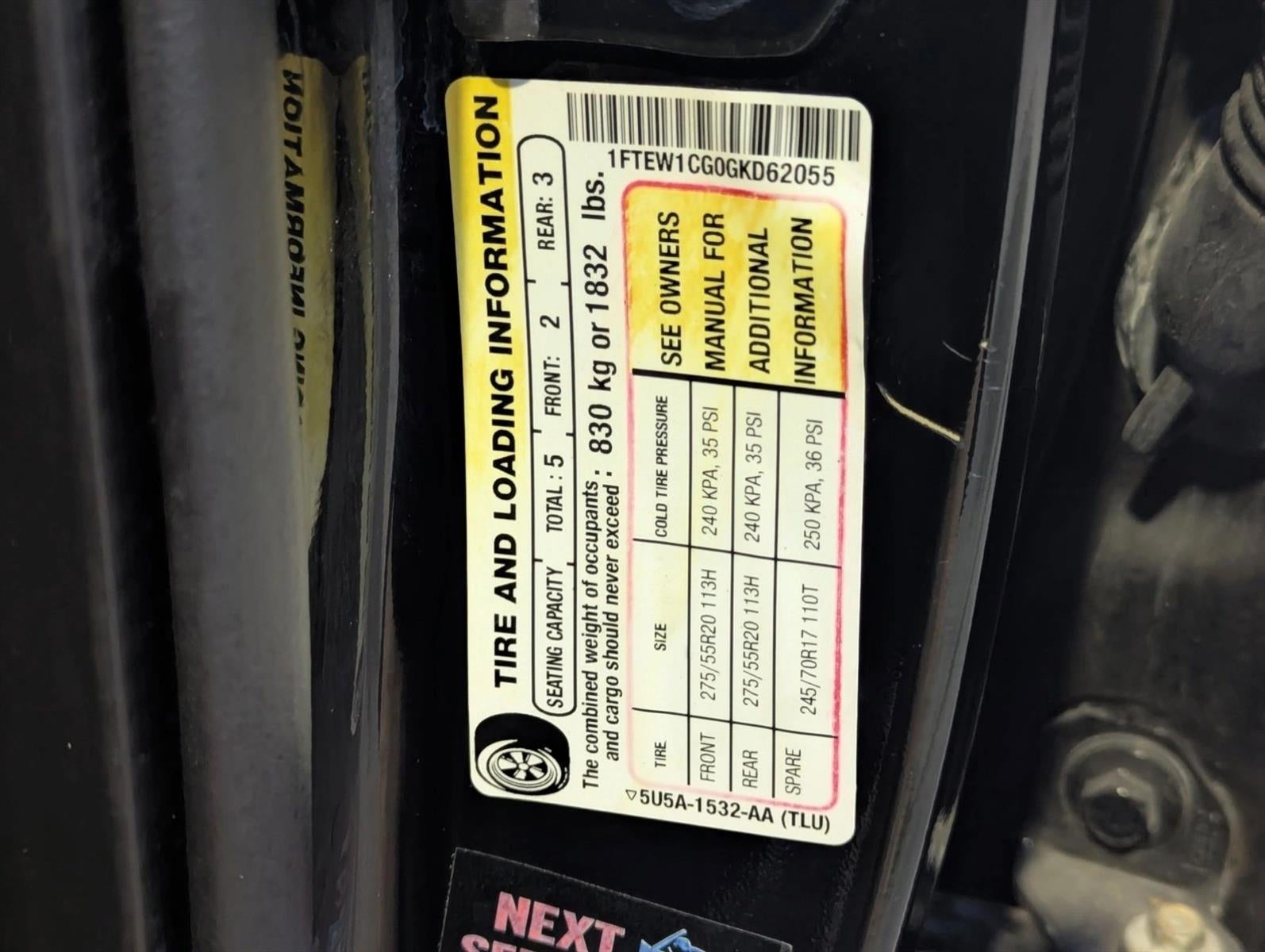 2016 Ford F-150 2WD SuperCrew 5-1/2 Ft Box Lariat