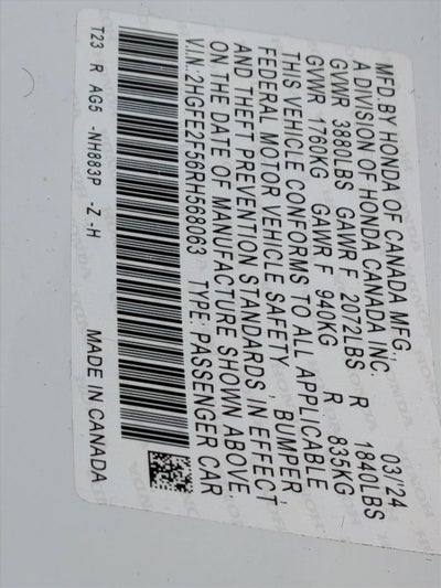 2024 Honda Civic Sedan Sport CVT