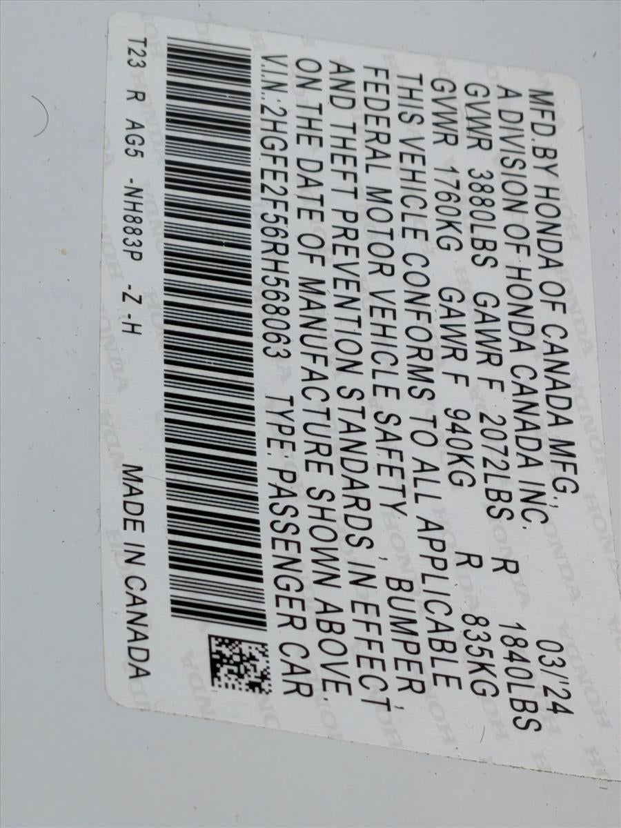 2024 Honda Civic Sedan Sport CVT