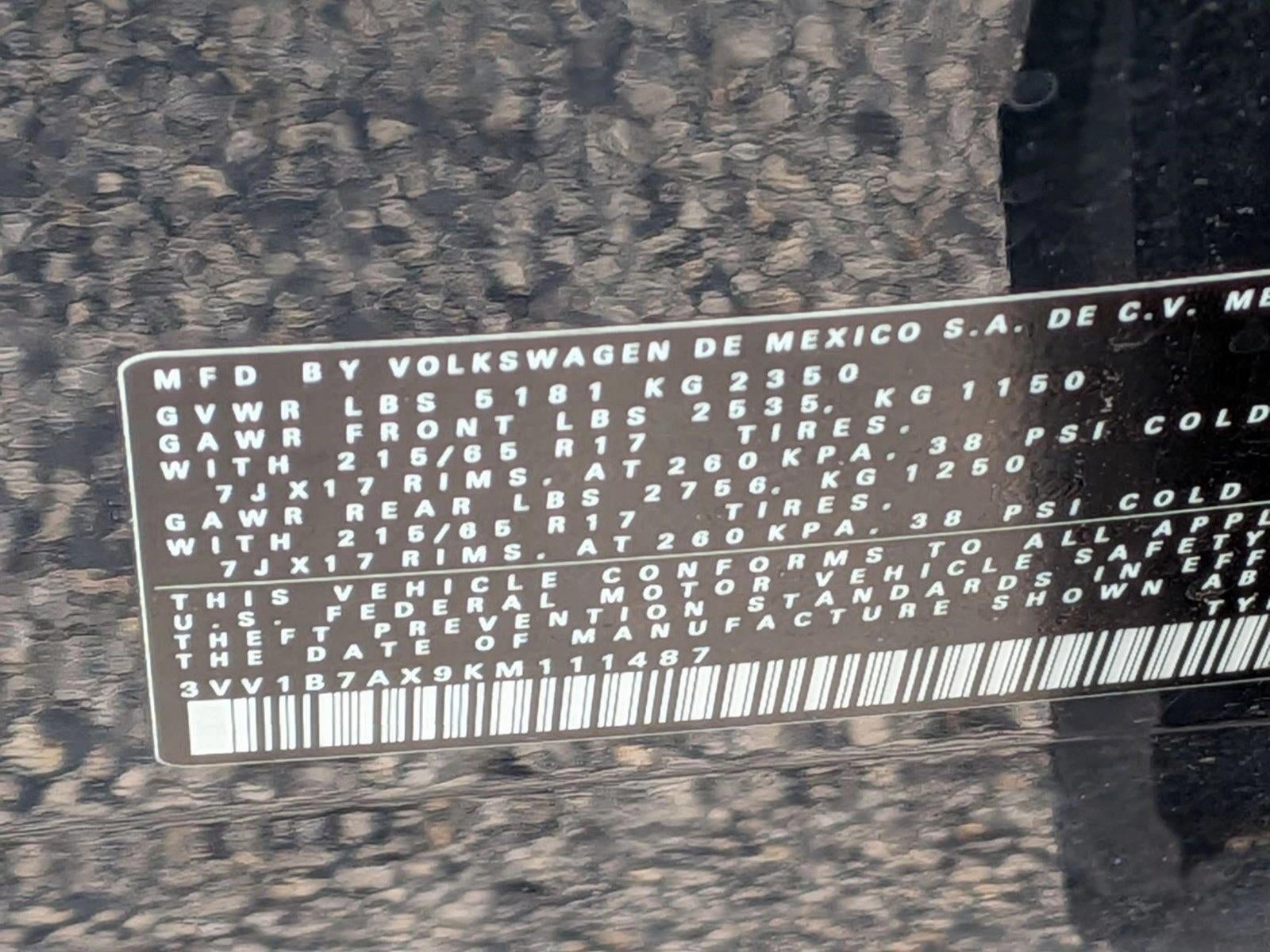 2019 Volkswagen Tiguan 2.0T S FWD