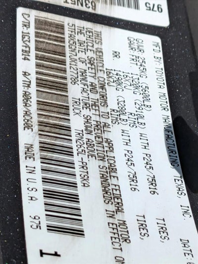 2018 Toyota Tacoma SR Double Cab 5' Bed I4 4x2 AT (GS)