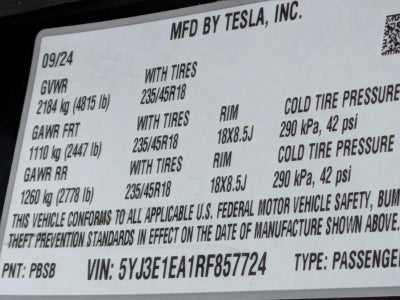 2024 Tesla Model 3 RWD *Ltd Avail*