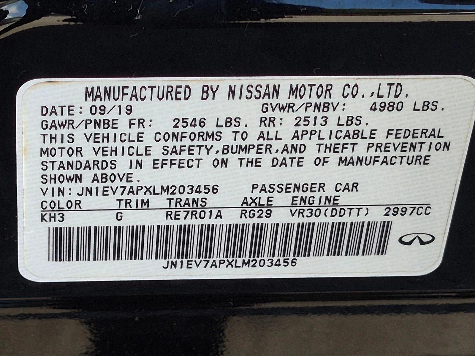 2020 INFINITI Q50 3.0t LUXE RWD