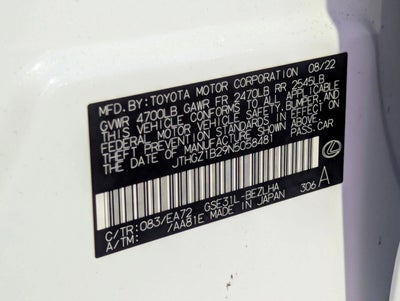 2022 Lexus IS 350 F SPORT RWD