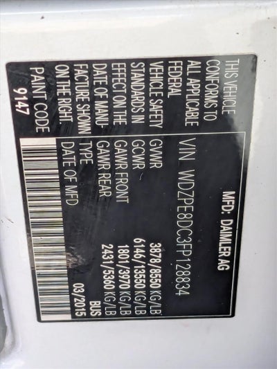 2015 Mercedes-Benz Sprinter Passenger Vans RWD 2500 170"