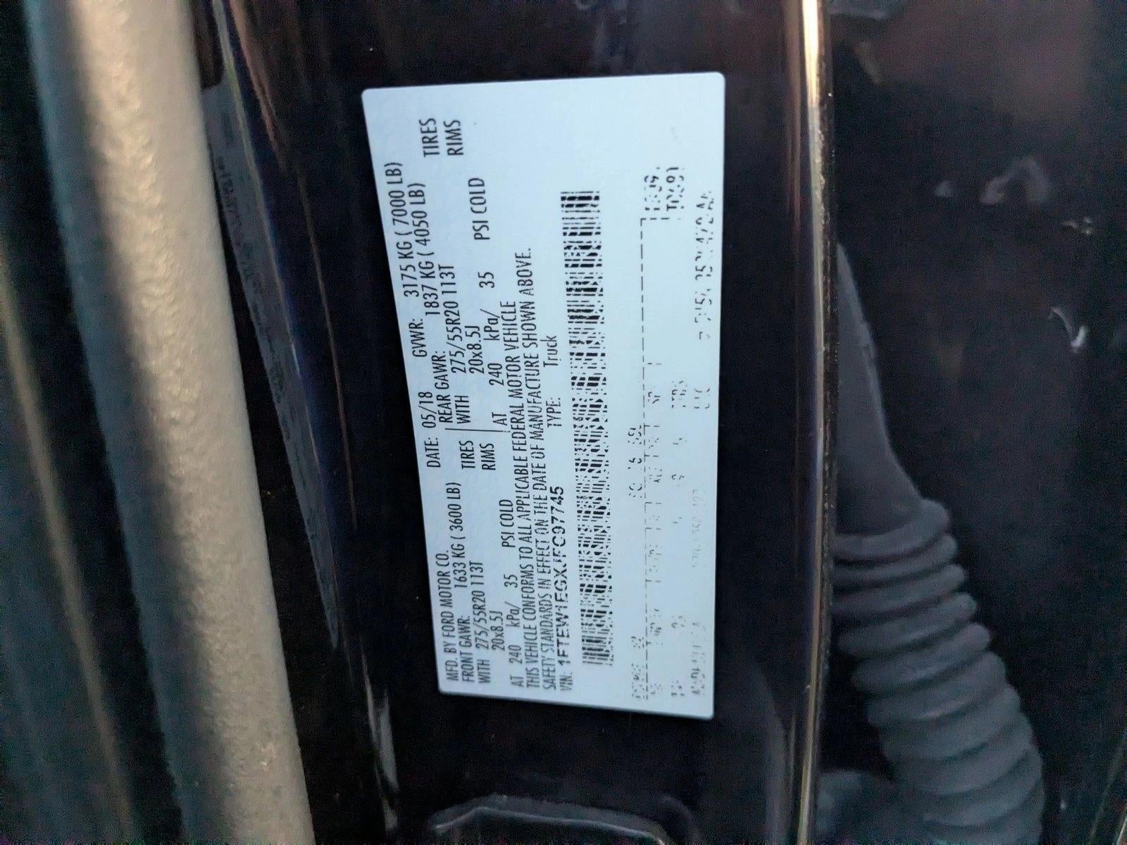 2018 Ford F-150 Platinum 4WD SuperCrew 5.5' Box