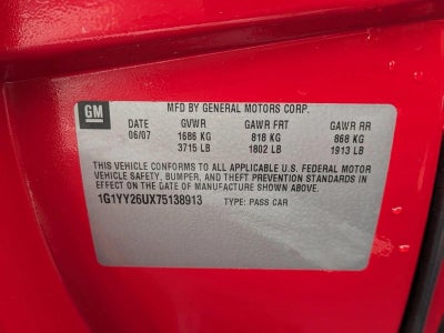 2007 Chevrolet Corvette 2dr Cpe